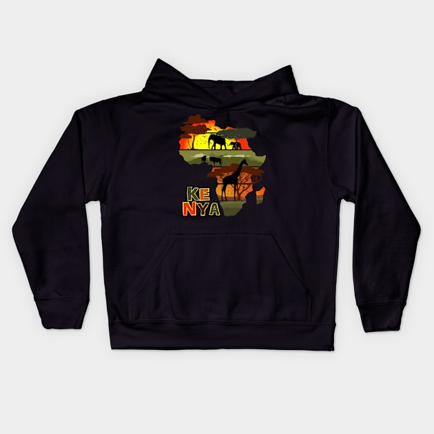 Kenya Kids Hoodie by Nerd_art